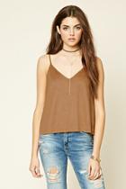 Forever21 Women's  Taupe Faux Suede Cami