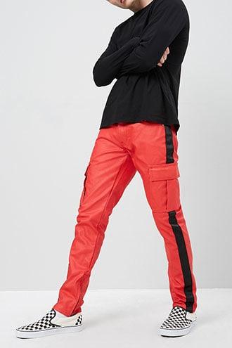 Forever21 American Stitch Coated Ankle-zip Jeans