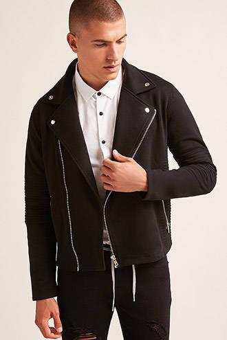 Forever21 Ribbed Moto Knit Jacket