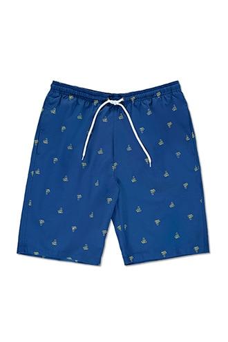 Forever21 Embroidered Palm Tree Swim Trunks