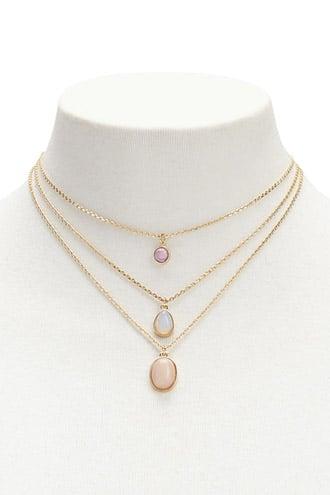 Forever21 Iridescent Charm Layered Necklace
