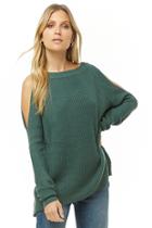 Forever21 Open-shoulder Knit Sweater
