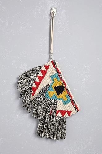 Forever21 Woven Fringe Clutch