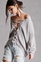 Forever21 Lace-up Grommet Sweater