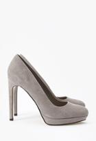 Forever21 Women's  Faux Suede Pumps (grey)
