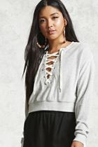 Forever21 Terry Heathered Crop Top