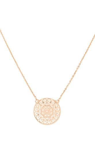 Forever21 Rose Gold Filigree Charm Necklace