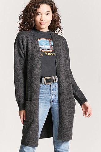 Forever21 Open Front Longline Cardigan