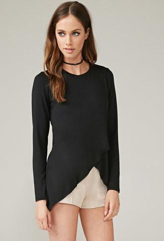 Forever21 Marina T. Asymmetrical Hem Top