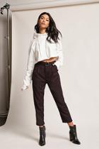 Forever21 Pinstripe Belted Trousers