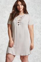 Forever21 Plus Size Lace-up Shift Dress