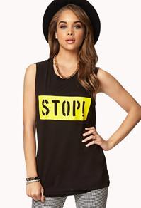 Forever21 Stop! Muscle Tee