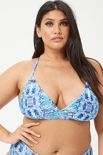 Forever21 Plus Size Kulani Kinis Surplice Triangle Bikini Top