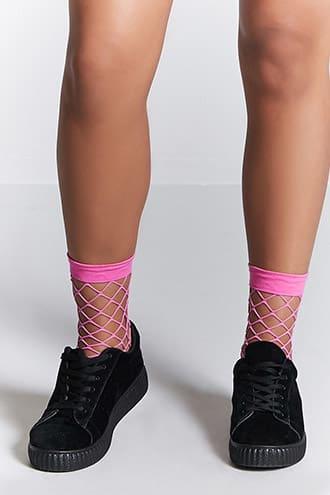Forever21 Wide-fishnet Crew Socks
