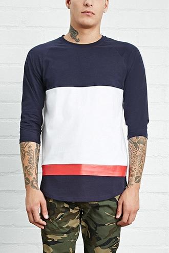 21 Men Men's  Colorblocked Raglan Tee