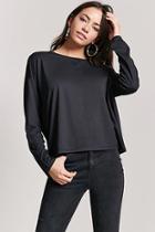 Forever21 Semi-sheer Slub Knit Top