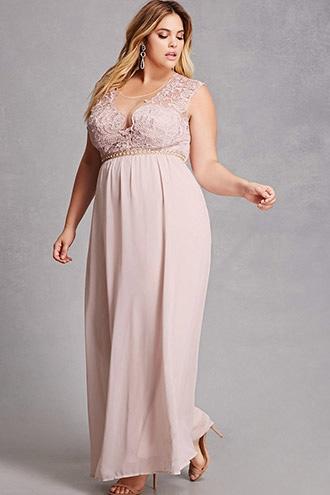 Forever21 Plus Size Soieblu Beaded Gown
