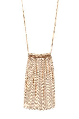 Forever21 Gold Chain Fringe Necklace