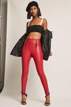 Forever21 Zippered Faux Leather Pants