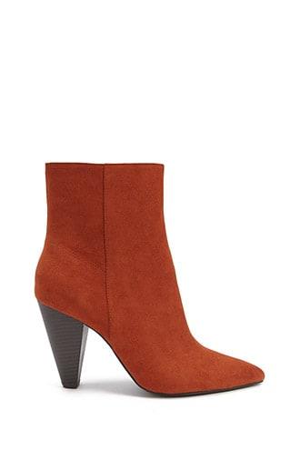 Forever21 Poined-toe Faux Suede Booties
