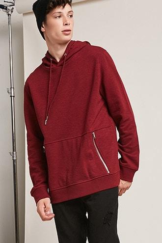 Forever21 Knit Zip-pocket Hoodie