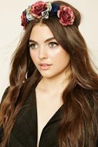 Forever21 Burgundy & Navy Rose Headwrap