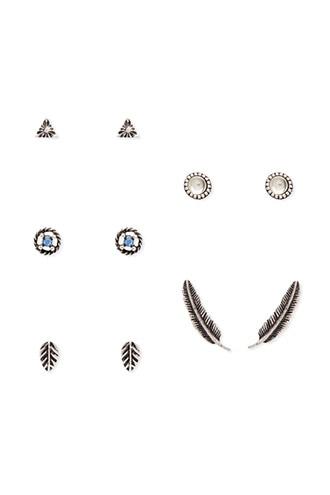 Forever21 Etched Feather Stud Set