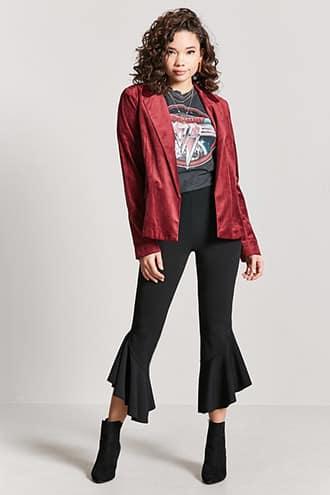 Forever21 Ruffle-trim Flare Culottes