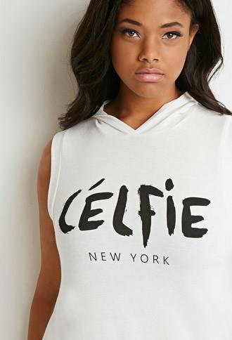 Forever21 Plus Celfie Hooded Tunic
