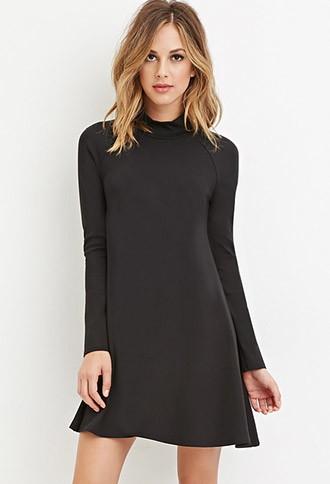 Forever21 Mock Neck Trapeze Dress