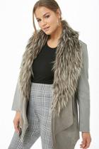 Forever21 Plus Size Dex Faux Fur-collar Jacket