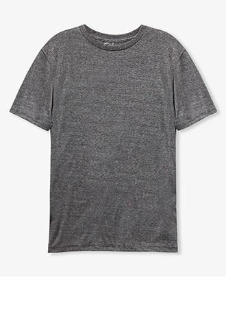 21 Men Men's  Heathered Knit Tee (heather Grey)