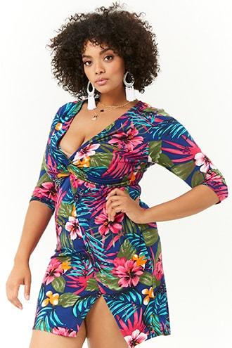 Forever21 Plus Size Tropical Twist Dress