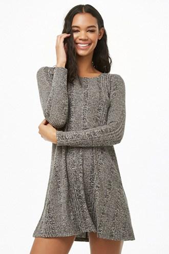 Forever21 Marled Fit & Flare Mini Dress