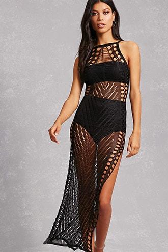 Forever21 Sheer Geo Maxi Dress