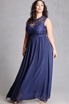 Forever21 Plus Size Soieblu Chiffon Gown
