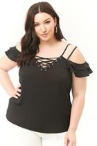 Forever21 Plus Size Strappy Open-shoulder Top