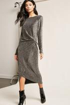 Forever21 Twist-front Lurex Maxi Dress