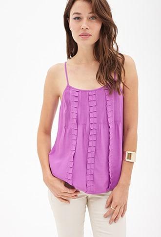 Forever21 Contemporary Pintucked Woven Cami