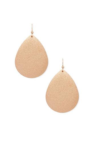 Forever21 Rose Gold Dimpled Drop Earrings