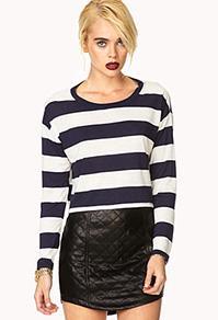 Forever21 Shore Thing Slub Knit Crop Top