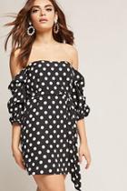 Forever21 Off-the-shoulder Polka Dot Dress