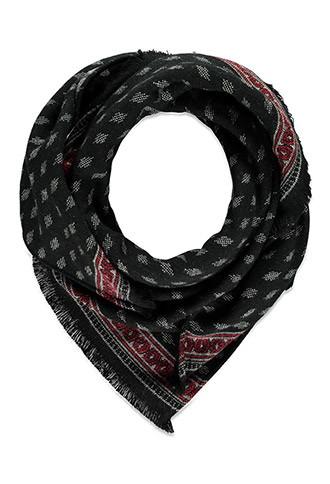 Forever21 Frayed Abstract Square Scarf