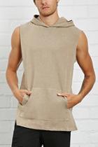 21 Men Men's  Distressed Raw-cut Hoodie