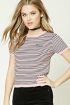 Forever21 Stripe Mermaid Patch Top