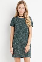 Forever21 Women's  Space Dye T-shirt Dress (hunter Green)