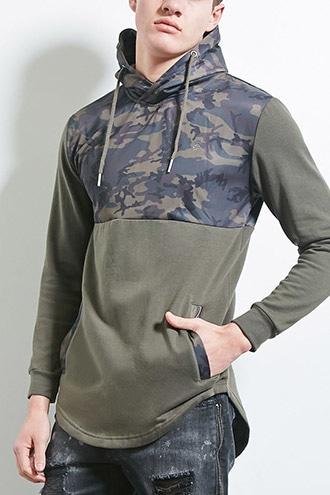 Forever21 Soul Star Camo Print Hoodie