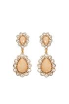 Forever21 Faux Stone Rhinestone Halo Drop Earrings