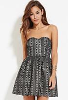 Forever21 Women's  Sheeny Embroidered A-line Dress
