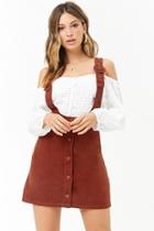 Forever21 Corduroy Button-front Overall Skirt